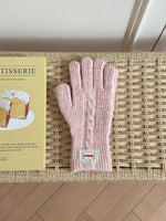Gants Chauds Tricot Torsadé