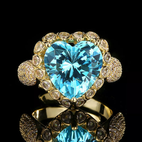Bague Cœur Plaqué Or 18K