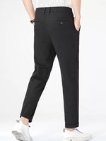 Pantalon Élégant à Pinces & Coupe Droite — Style Business Casual
