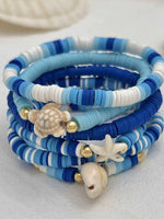 Bracelet 6 Pièces Perles Céramique & Coquillage