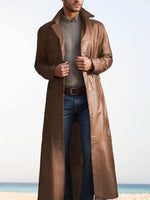 Veste Longue Boutonnée Manches Longues Homme