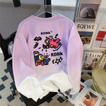 Sweatshirt Léger Coupe Ample Femme — Pullover d'Automne Design Unique (8 Coloris)