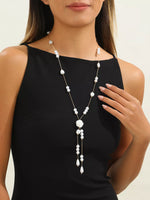 Collier Pendentif Perle & Rose Élégant