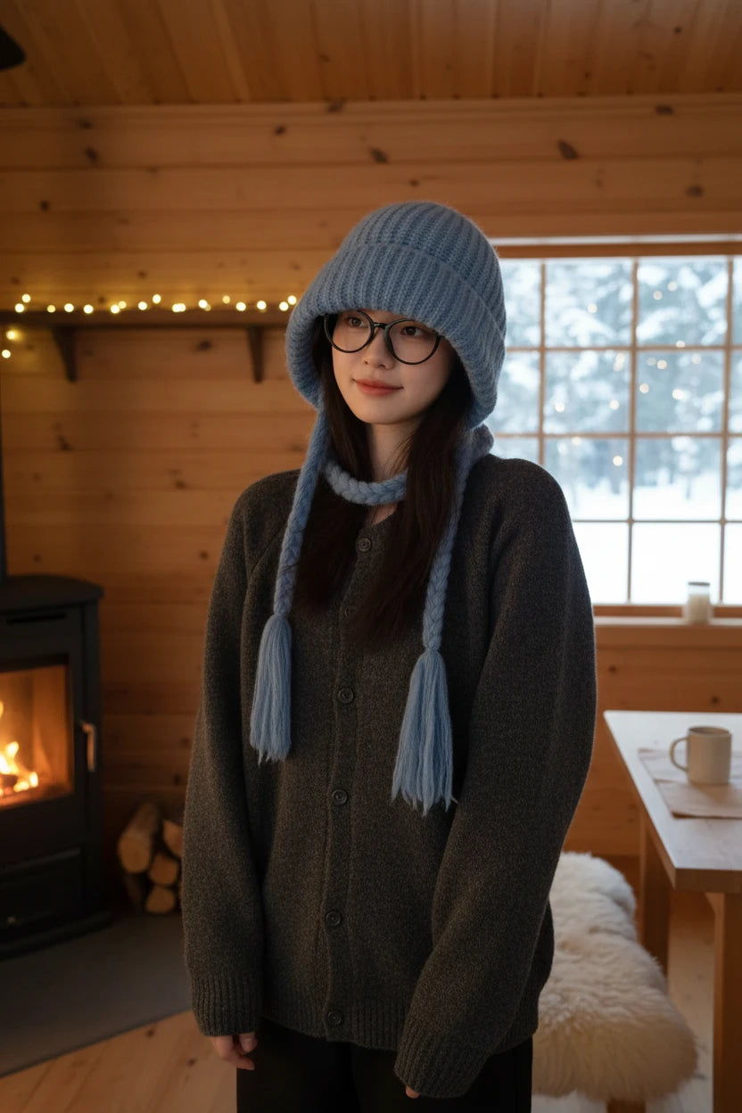 Bonnet Douillet Tricot Tressé