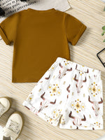 Ensemble T-Shirt " Mama's Boy " & Short Garçon