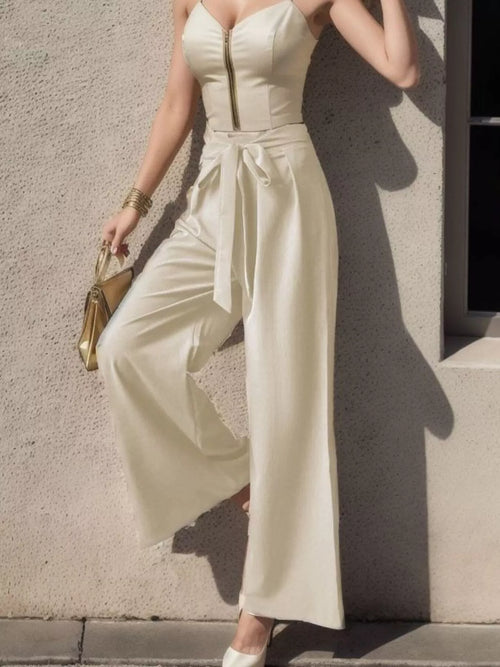 Pantalon Large Taille Haute