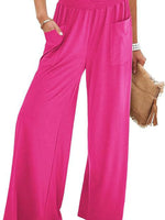 Taille Haute Pantalon Large Avec Poches