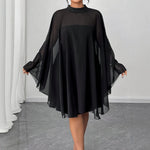 Ensemble Deux Pièces Femme Grande Taille : Blouse Col Rond & Robe Bustier