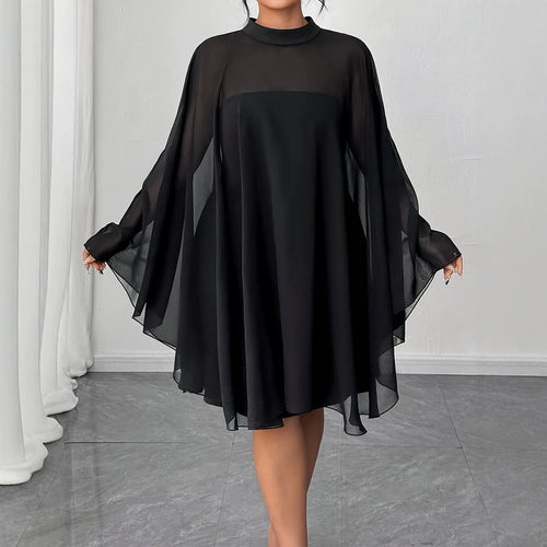 Ensemble Deux Pièces Femme Grande Taille : Blouse Col Rond & Robe Bustier