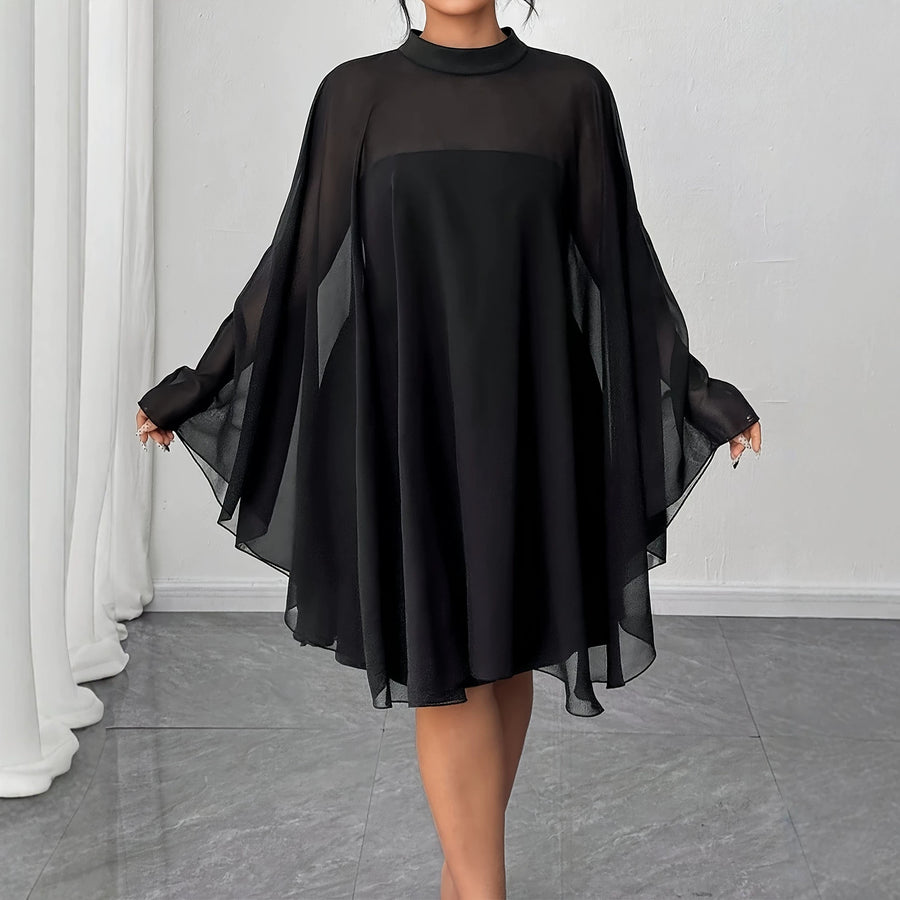 Ensemble Deux Pièces Femme Grande Taille : Blouse Col Rond & Robe Bustier