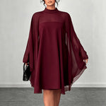 Ensemble Deux Pièces Femme Grande Taille : Blouse Col Rond & Robe Bustier