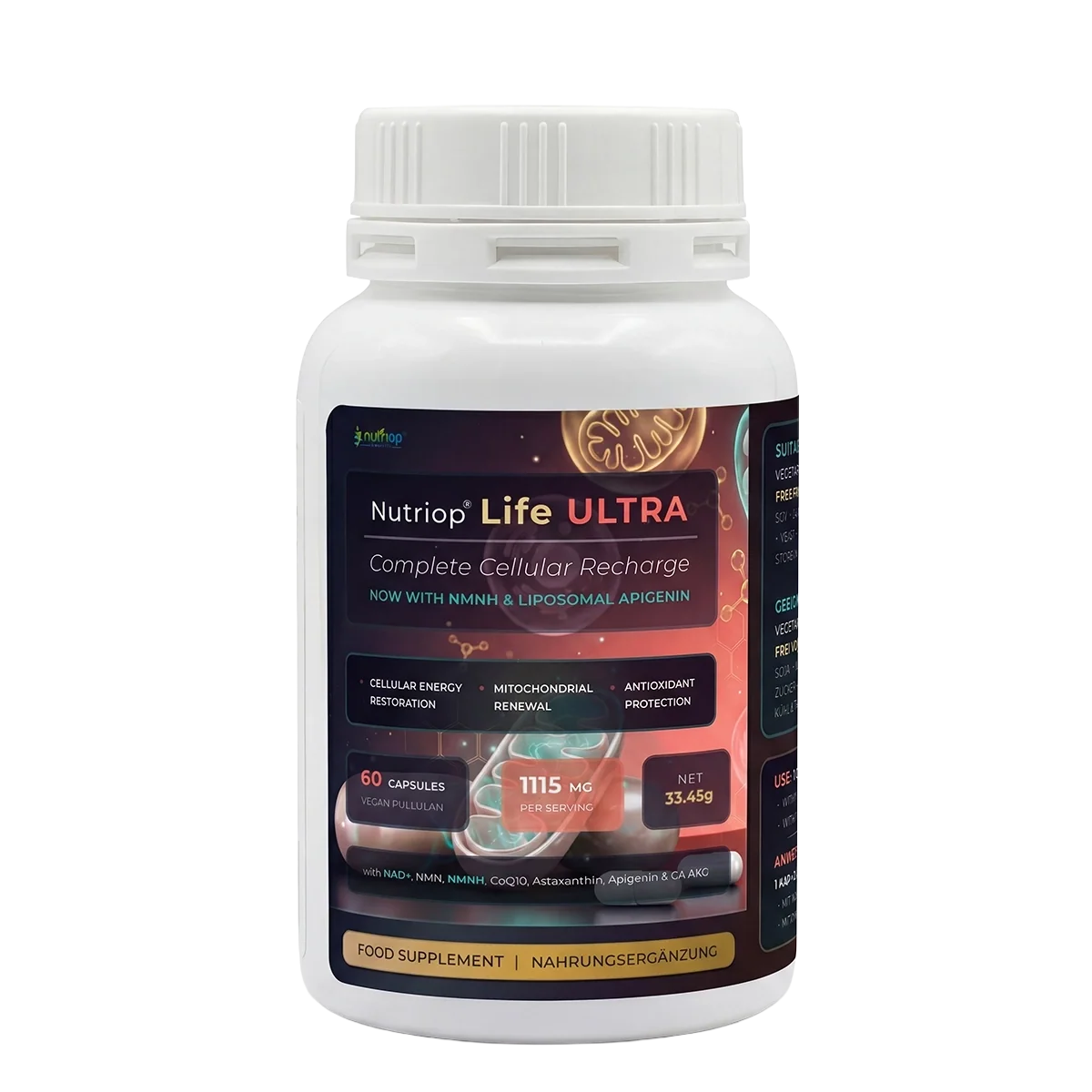 Nutriop® Life ULTRA - Advanced Multi-Pathway Longevity Stack (1115mg)
