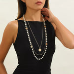Collier Multi-Rangs Perles & Pièce