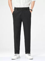 Pantalon Élégant à Pinces & Coupe Droite — Style Business Casual