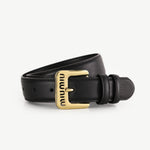Ceinture En Cuir Boucle Dorée