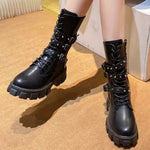 Bottines Style Rangers Boucle & Lacets