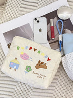 Pochette Matelassée Brodée Motif Cartoon
