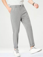 Pantalon Élégant à Pinces & Coupe Droite — Style Business Casual