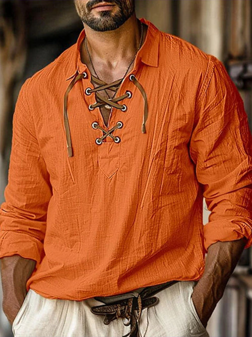 Chemise Liquette en Lin à Col Lacé — Style Riviera & Élégance Évasion