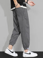 Pantalon Jogger Chiné à Cordon Tressé — Style Streetwear & K-Pop Vibe