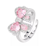Bague Nœud Zircon Croisé