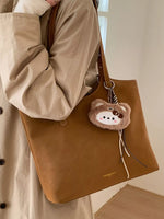 Sac À Main Structuré & Breloque Peluche Amovible