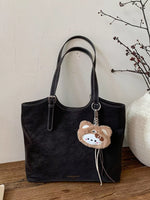 Sac À Main Structuré & Breloque Peluche Amovible