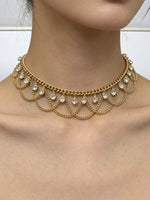 Collier Chaîne Zircon Plaqué Or 18K