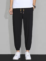 Pantalon Jogger Chiné à Cordon Tressé — Style Streetwear & K-Pop Vibe