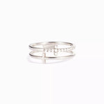 Bague Double Anneau Croisé