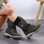 Bottes Mi-Mollet Grises à Lacets & Sangles Bijoux — Style Chic Alpine & Kawaii Distingué