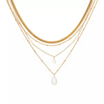 Collier 4 Rangs De Perles Plaqué Or 18K