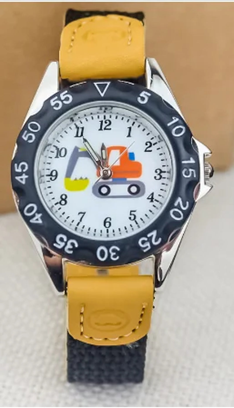 Montre Enfant Bracelet Tissu - Cadran Chiffres Colorés