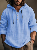 Chemise Hoodie en Lin à Capuche — Style Summer Lounge & Chic Décontracté