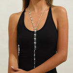 Collier Lariat Papillon À Pompon Strass