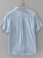 Chemise en Jean Boutonnée Manches Courtes Homme