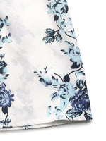 Pantalon Large Imprimé Fleuri Nœud Devant