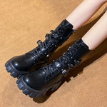 Bottines Style Rangers Boucle & Lacets