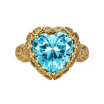 Bague Cœur Plaqué Or 18K