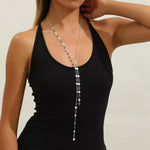 Collier Lariat Papillon À Pompon Strass