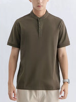 Haut Boutonné Manches Courtes Homme