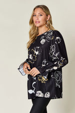 Blouse Imprimée Manches Volantées