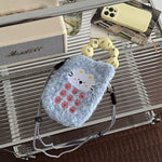 Sac Bandoulière Peluche Motif Cartoon