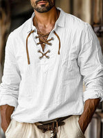 Chemise Liquette en Lin à Col Lacé — Style Riviera & Élégance Évasion