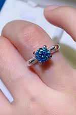 Bague Moissanite 1 Carat - Griffes 4 Points
