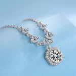 Collier Pendentif Moissanite 2 Carats Argent 925
