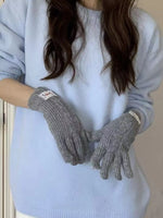 Gants Chauds Tricot Torsadé