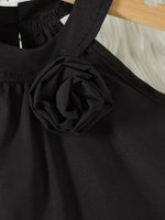 Ensemble Fille « Little Princess » Top Fleur & Jupe-Short Portefeuille — Style Chic & Kawaii Distingué