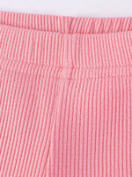 Ensemble Sweat Col Rond Fleuri & Pantalon Évasé Côtelé Enfant