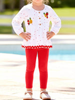 Ensemble Haut Peplum Fruits & Legging Fille